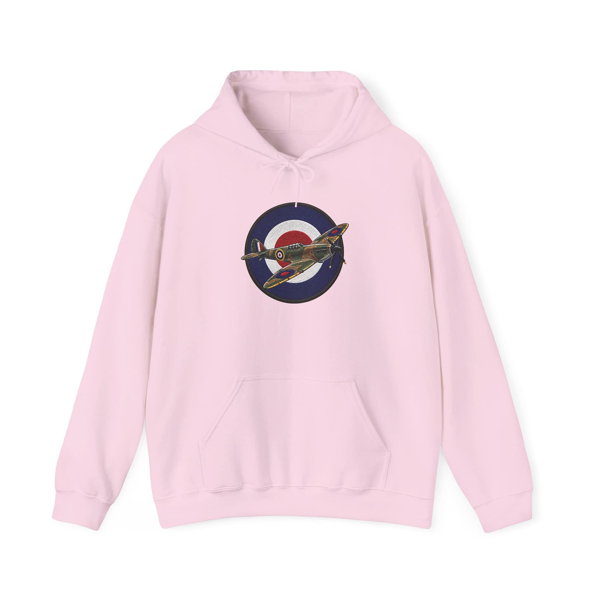 Spitfire Vintage RAF Roundel Hoodie with retro WWII fighter pilot artwork