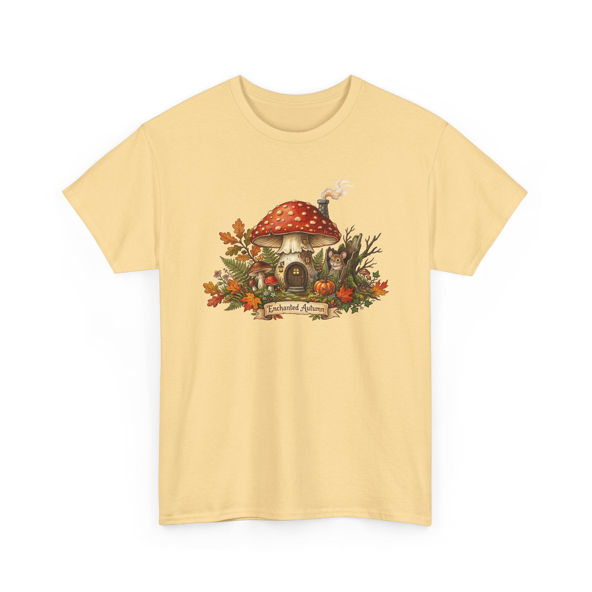 Mushroom Fairy House Tee — Autumn Woodland Cottage T‑Shirt - Image 9