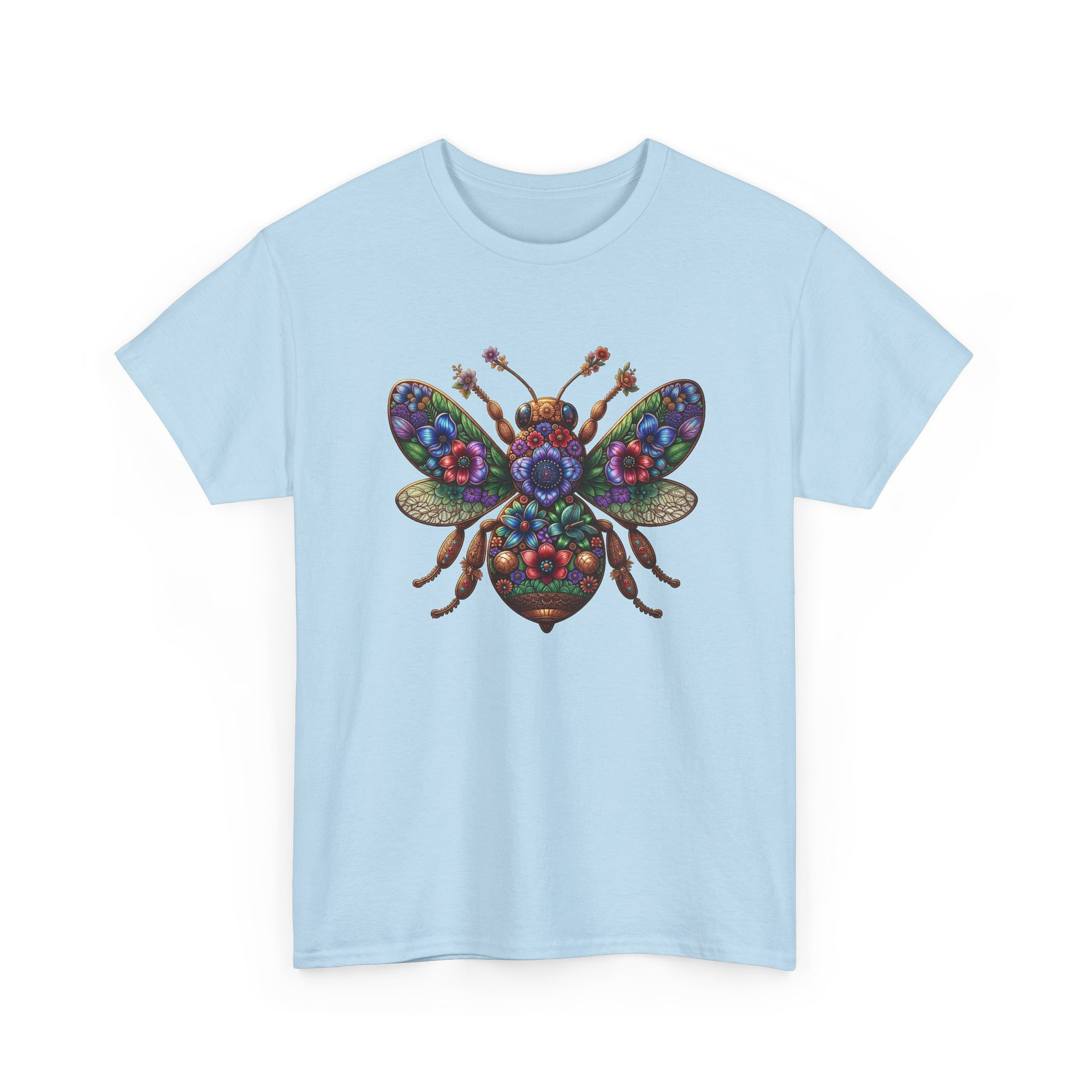 Bee Mosaic Graphic Tee — Colourful Floral Insect Art T-Shirt - Image 17