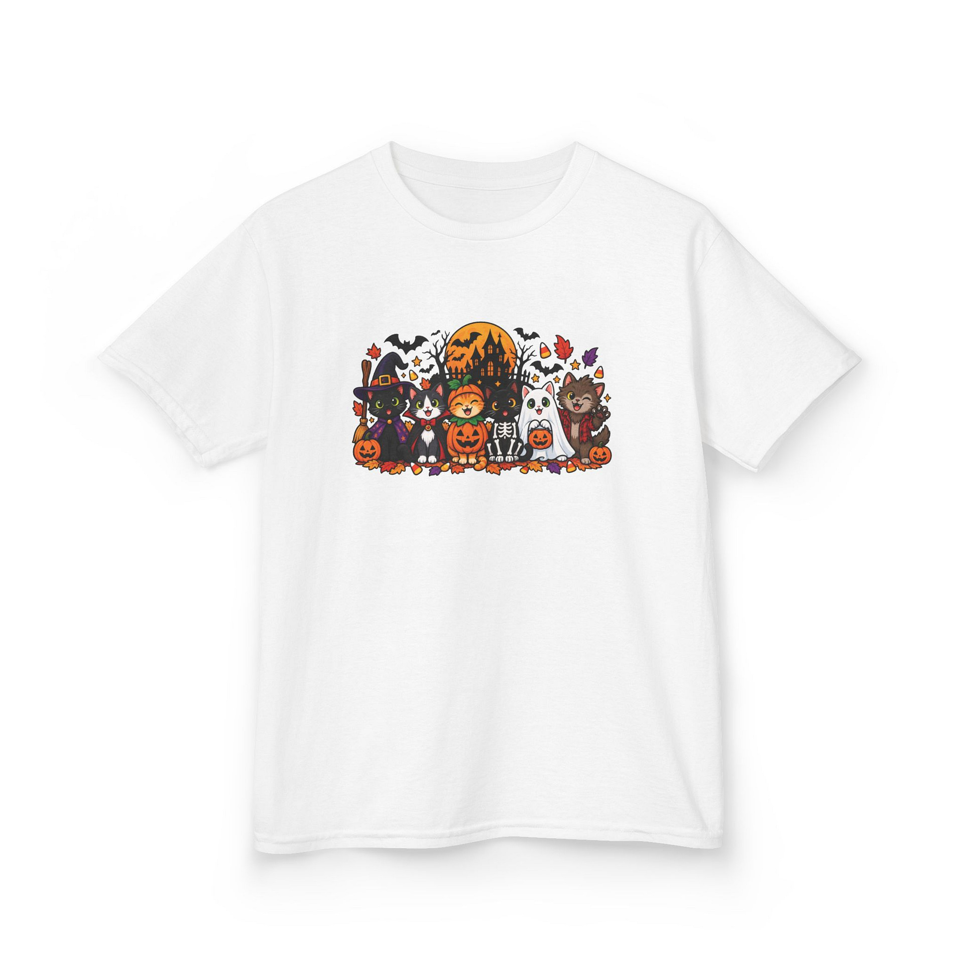 Kids Halloween Crew Graphic Tee — Cute Trick-or-Treat Animal Costumes - Image 3