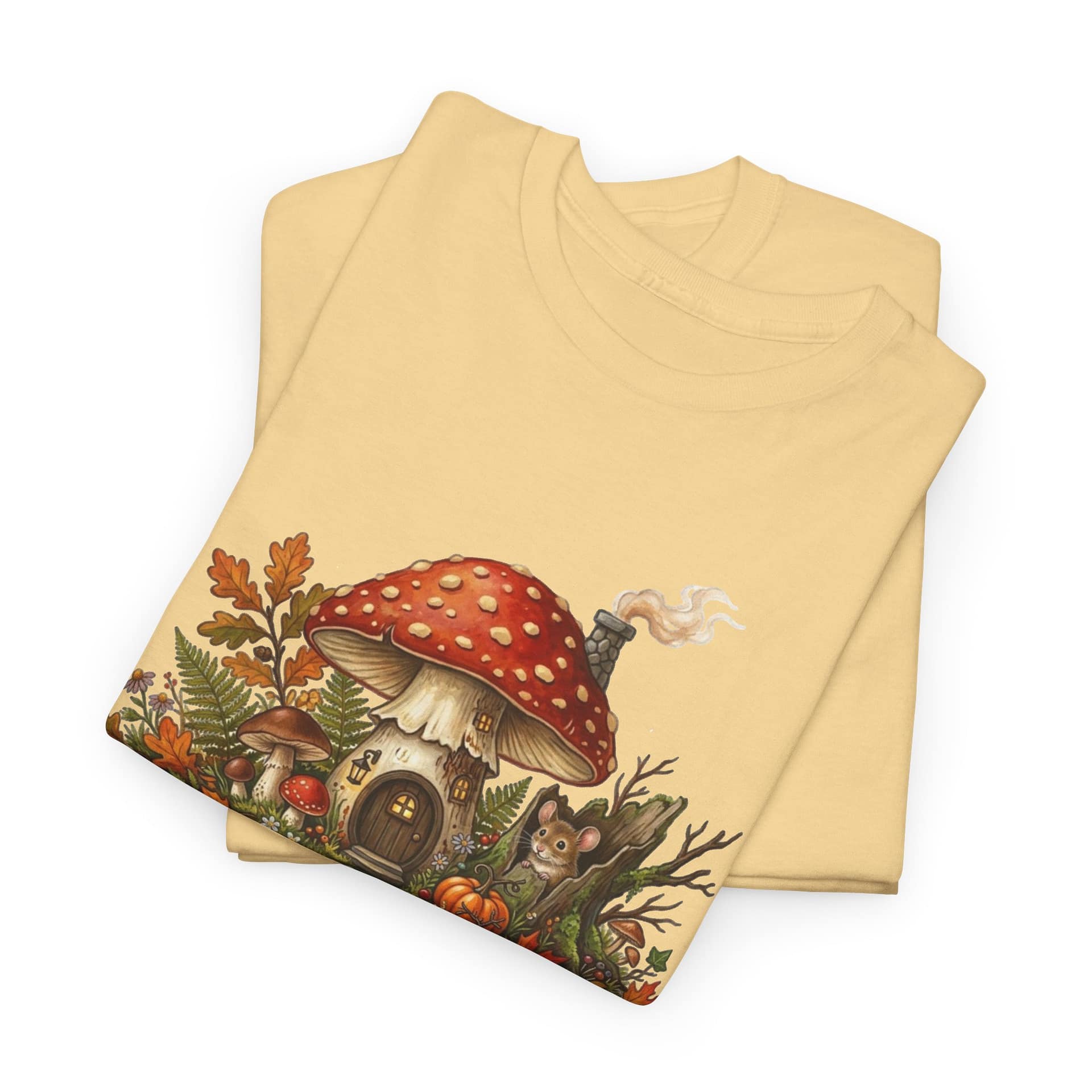 Mushroom Fairy House Tee — Autumn Woodland Cottage T‑Shirt - Image 11