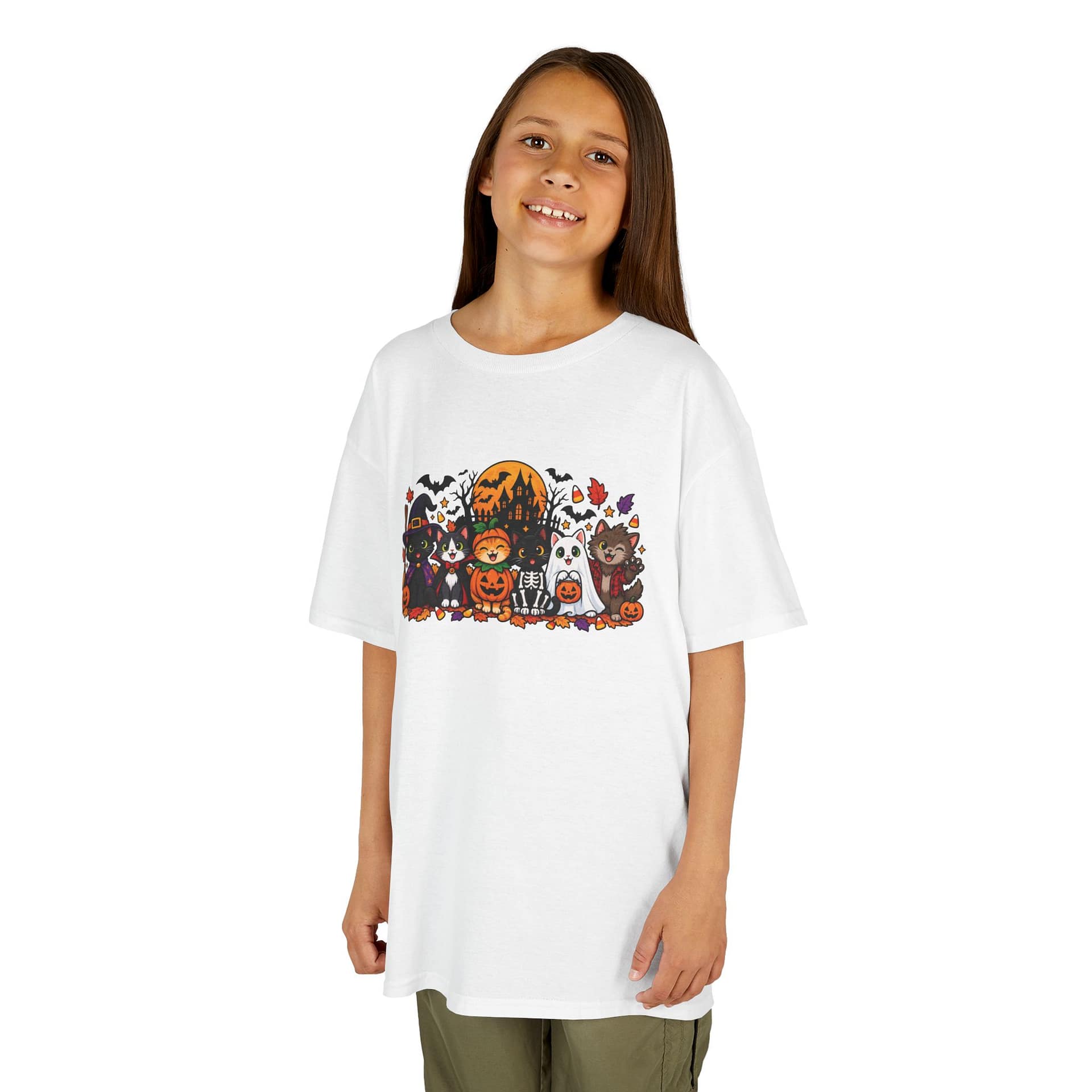 Kids Halloween Crew Graphic Tee — Cute Trick-or-Treat Animal Costumes - Image 5