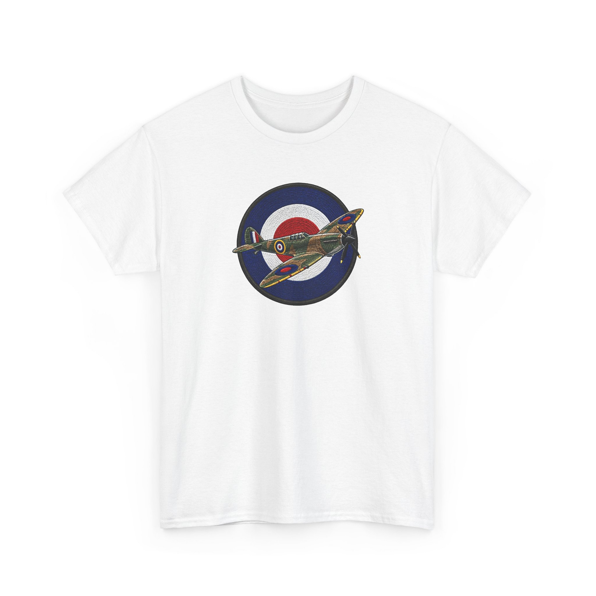 Spitfire Fighter Plane RAF Roundel T‑Shirt — Vintage WWII Aviation Tee