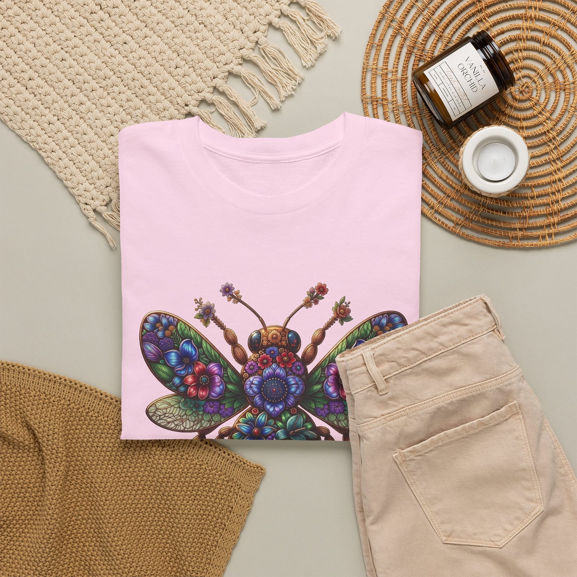 Bee Mosaic Graphic Tee — Colourful Floral Insect Art T-Shirt - Image 24