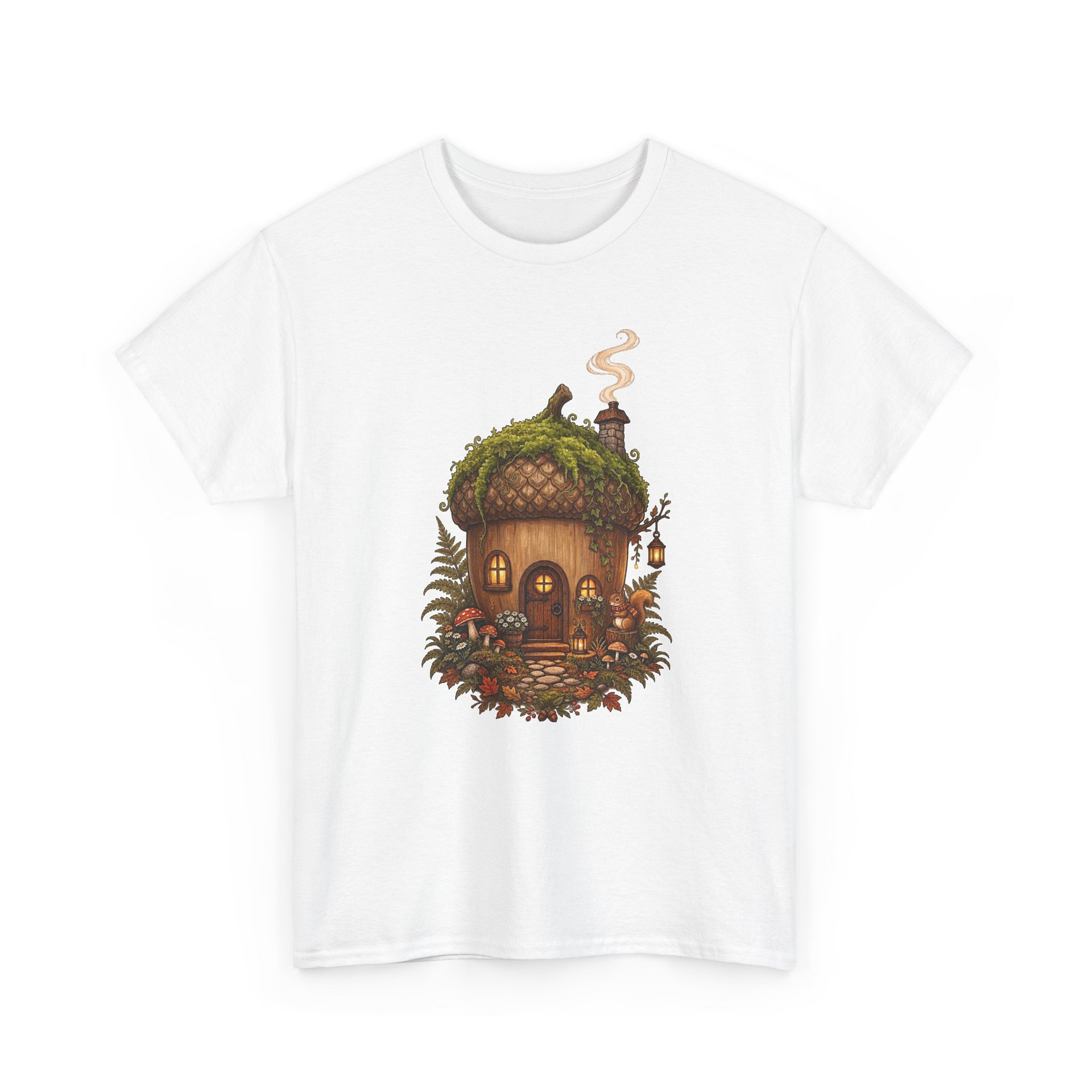 Acorn Cottage T‑Shirt — Whimsical Forest Home Tee
