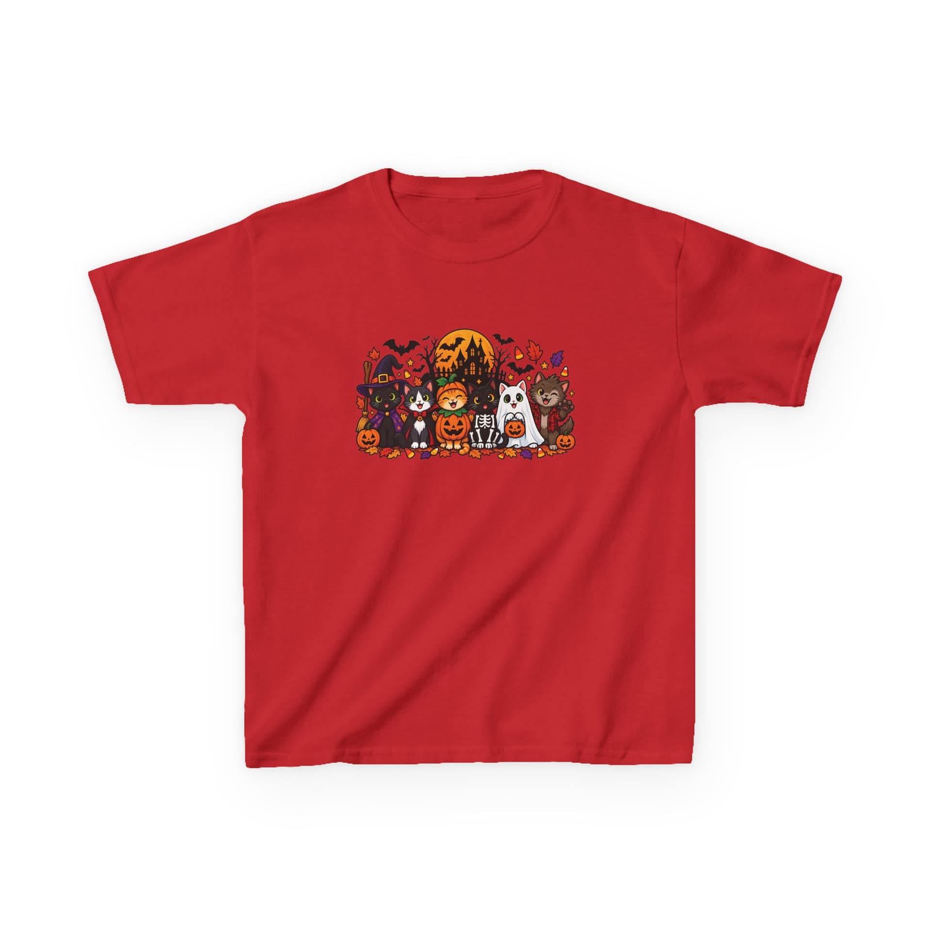 Kids Halloween Crew Graphic Tee — Cute Trick-or-Treat Animal Costumes - Image 19
