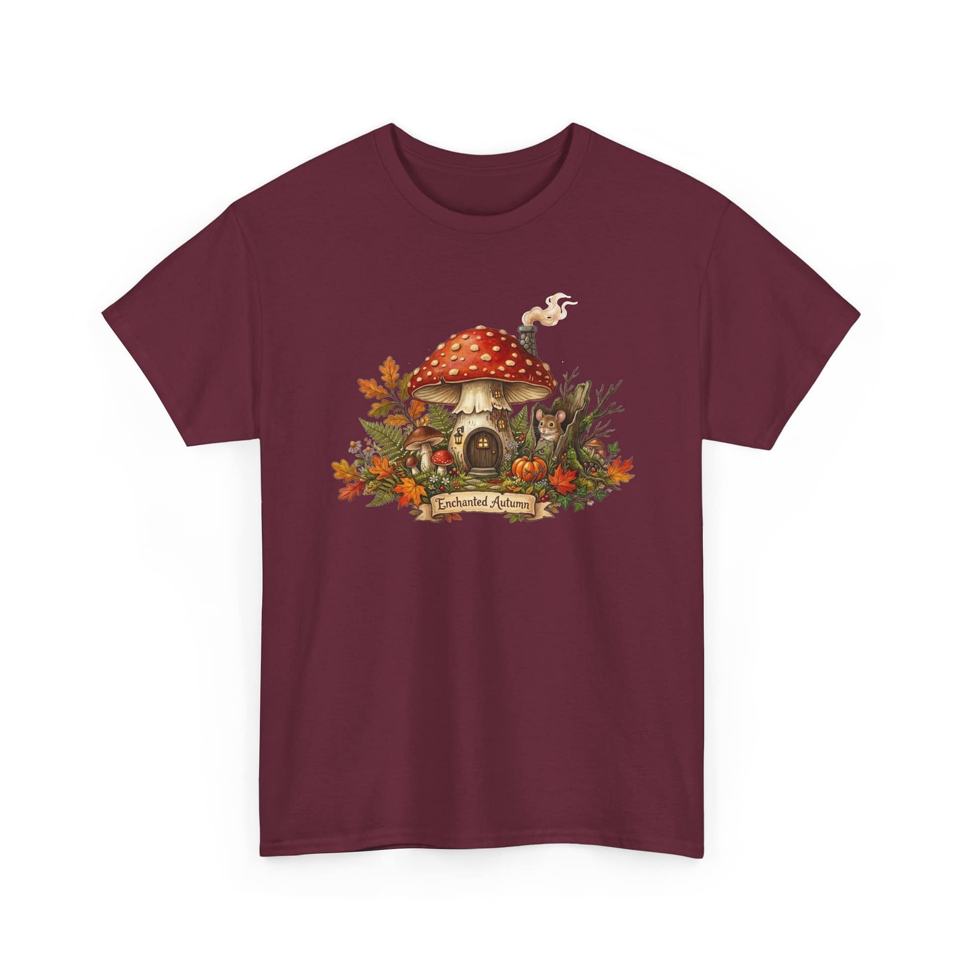 Mushroom Fairy House Tee — Autumn Woodland Cottage T‑Shirt - Image 13