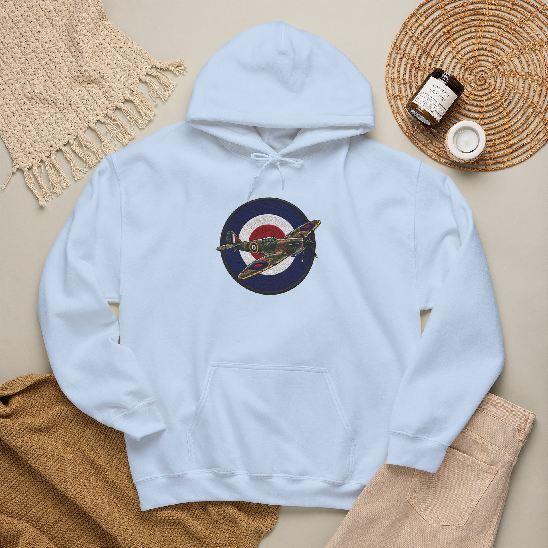 Spitfire Vintage RAF Roundel Hoodie – Retro WWII Fighter Pilot Sweatshirt - Image 4