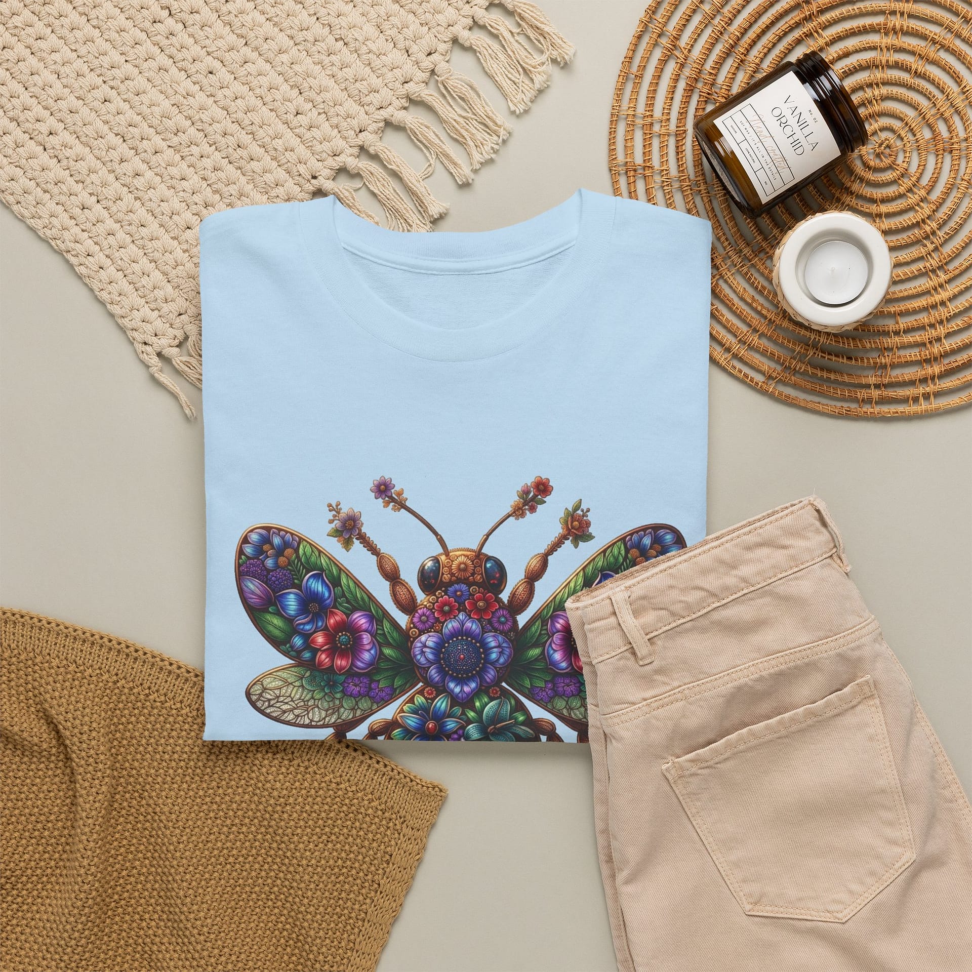 Bee Mosaic Graphic Tee — Colourful Floral Insect Art T-Shirt - Image 20