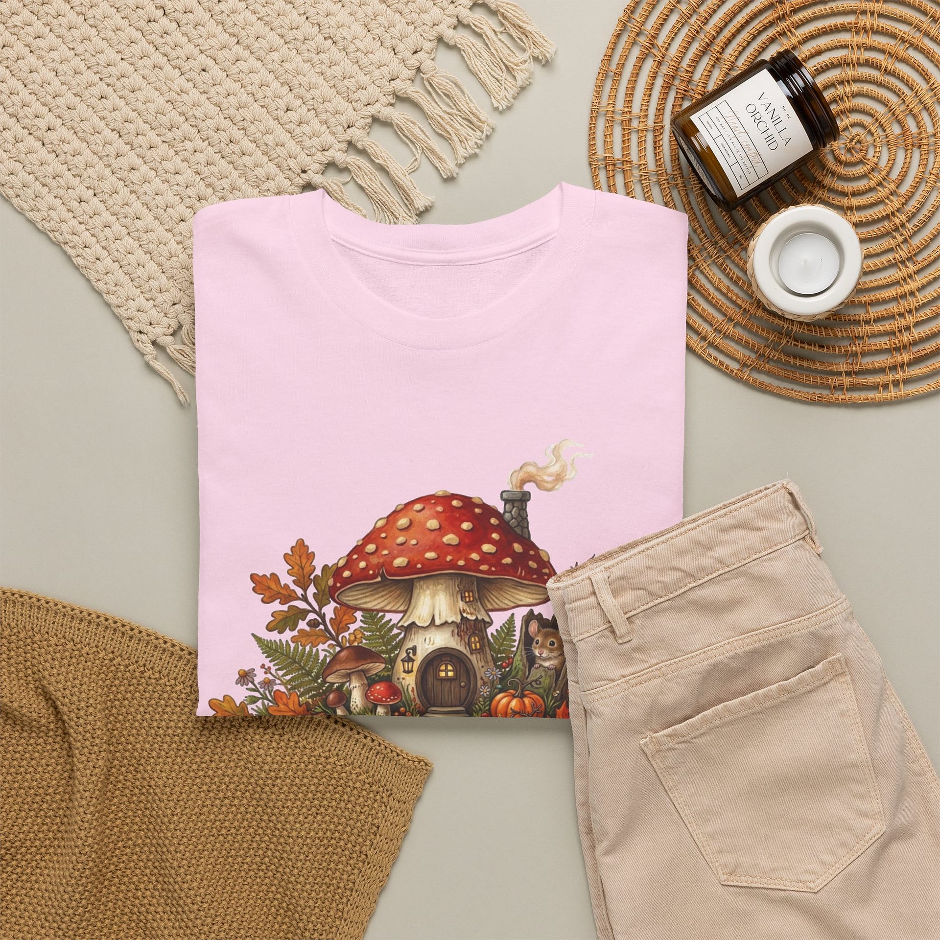 Mushroom Fairy House Tee — Autumn Woodland Cottage T‑Shirt - Image 32