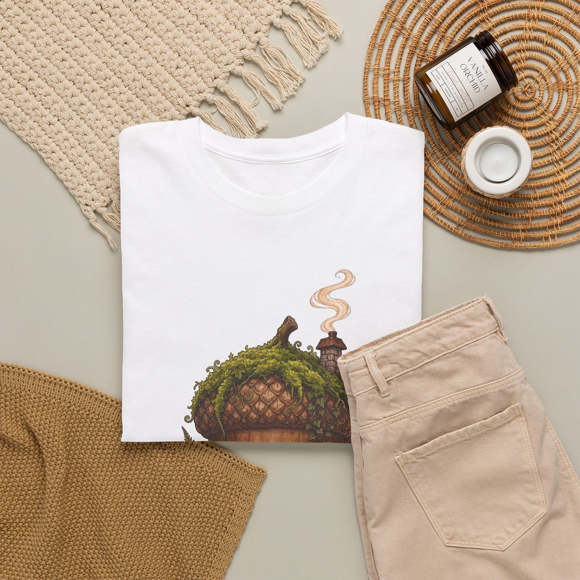 Acorn Cottage T‑Shirt — Whimsical Forest Home Tee - Image 4