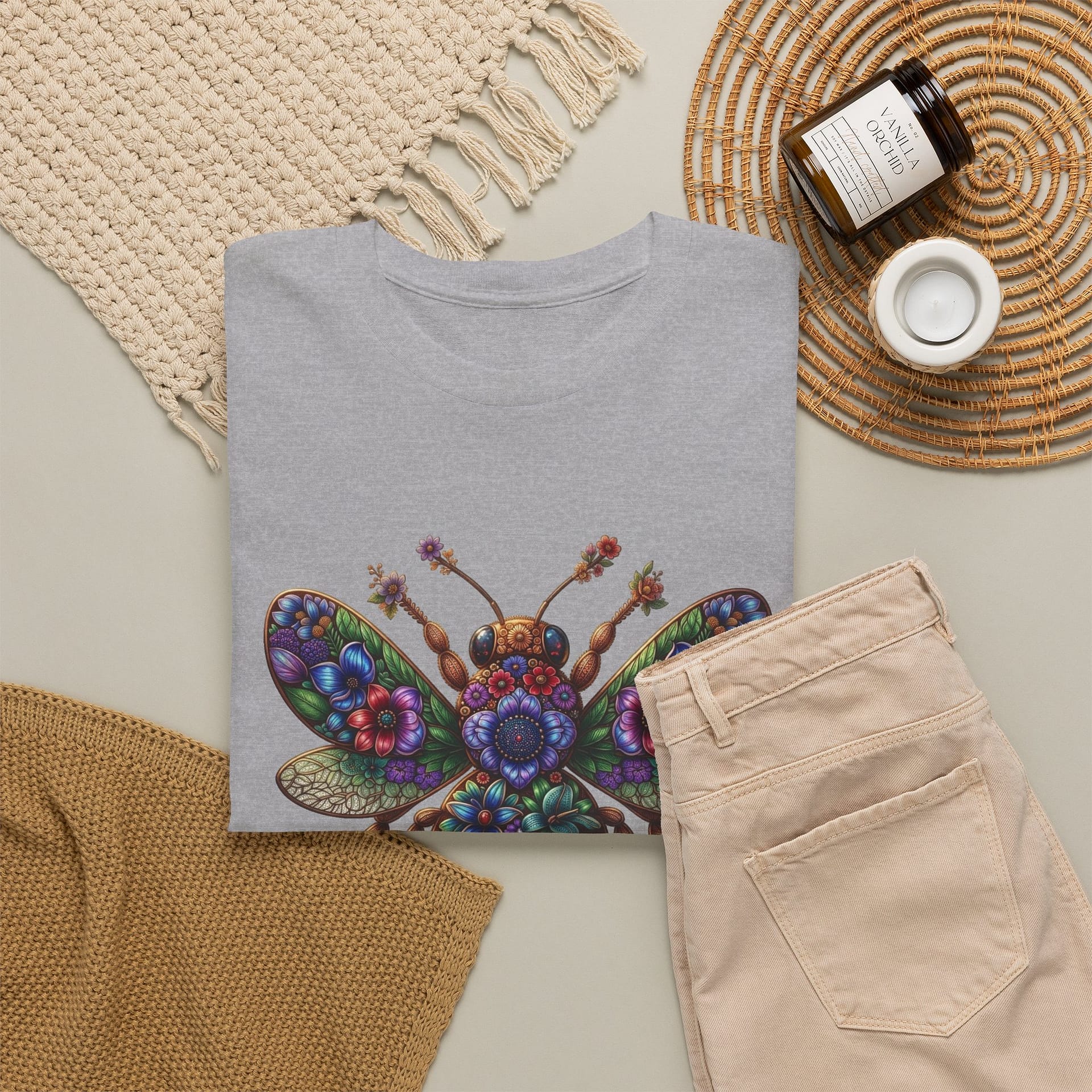 Bee Mosaic Graphic Tee — Colourful Floral Insect Art T-Shirt - Image 16