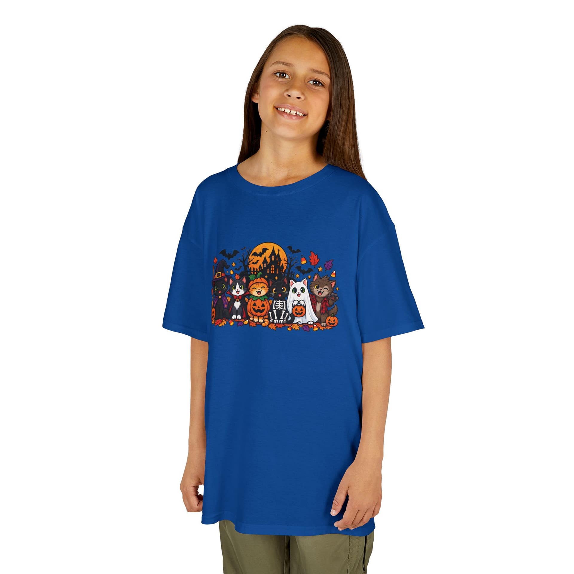 Kids Halloween Crew Graphic Tee — Cute Trick-or-Treat Animal Costumes - Image 11