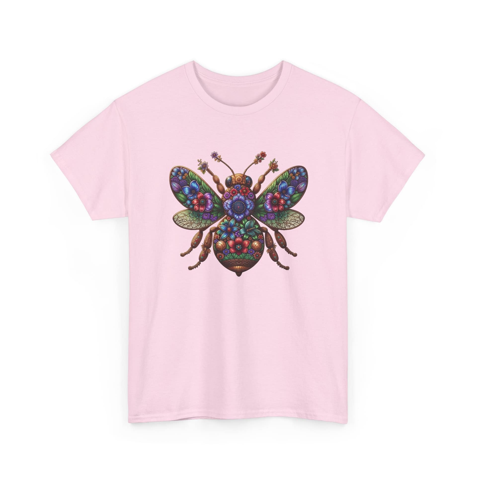 Bee Mosaic Graphic Tee — Colourful Floral Insect Art T-Shirt - Image 21