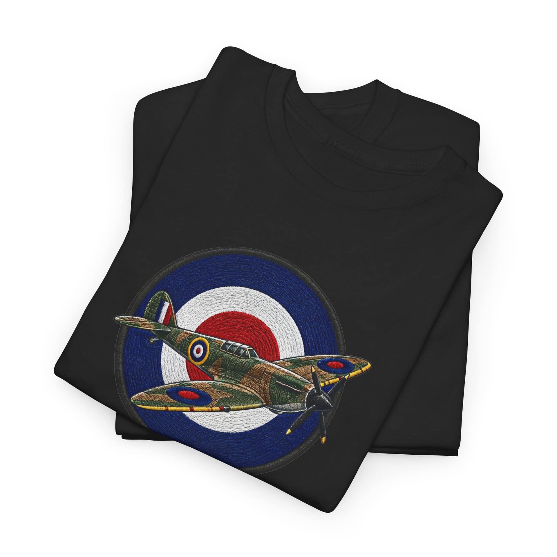 Spitfire Fighter Plane RAF Roundel T‑Shirt — Vintage WWII Aviation Tee - Image 7