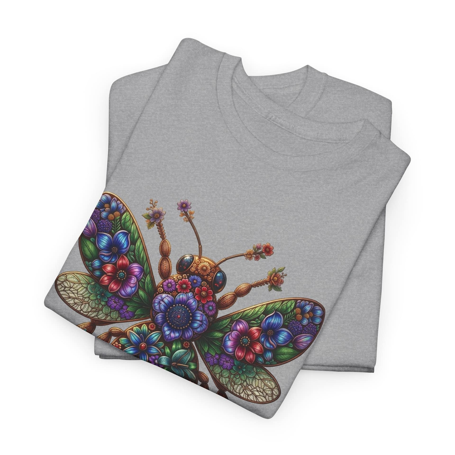 Bee Mosaic Graphic Tee — Colourful Floral Insect Art T-Shirt - Image 15