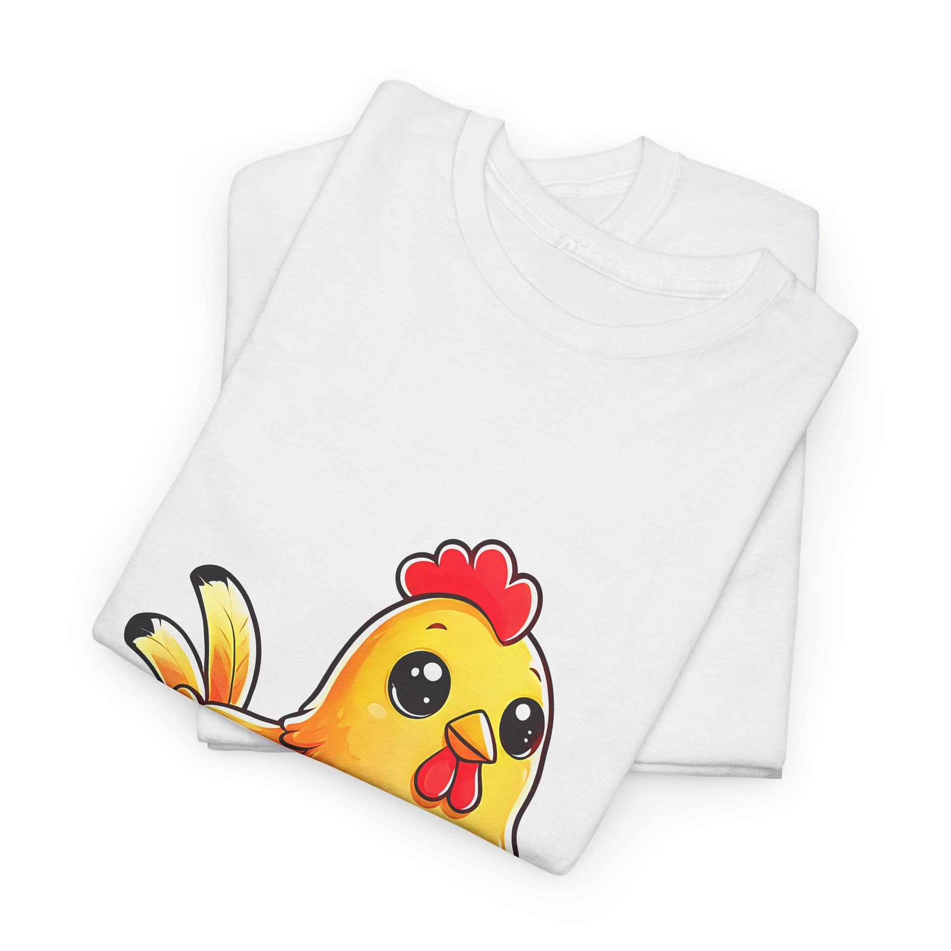 Chicken Graphic T-Shirt — Cute Yellow Hen Cartoon Tee for Animal Lovers - Image 3