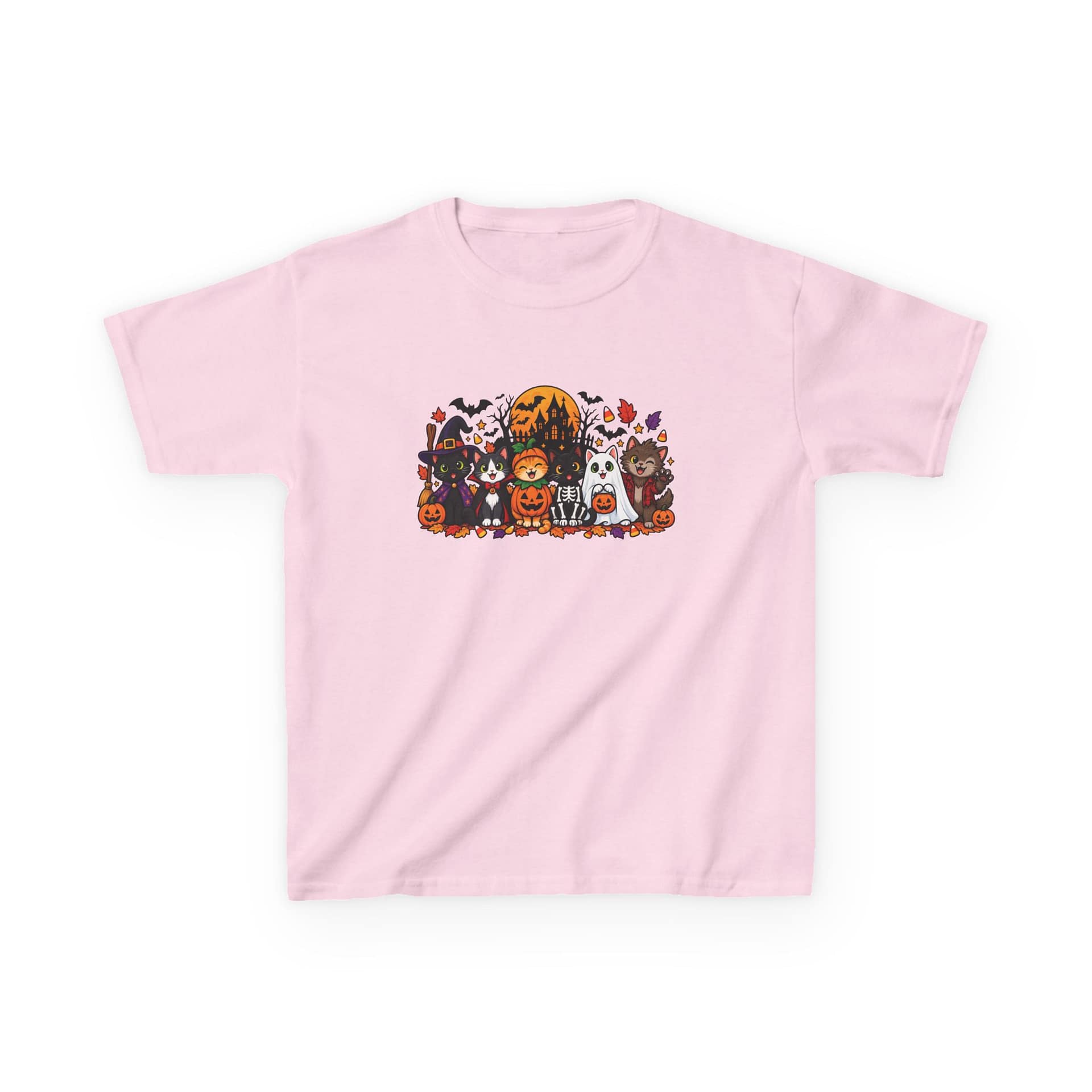 Kids Halloween Crew Graphic Tee — Cute Trick-or-Treat Animal Costumes - Image 13