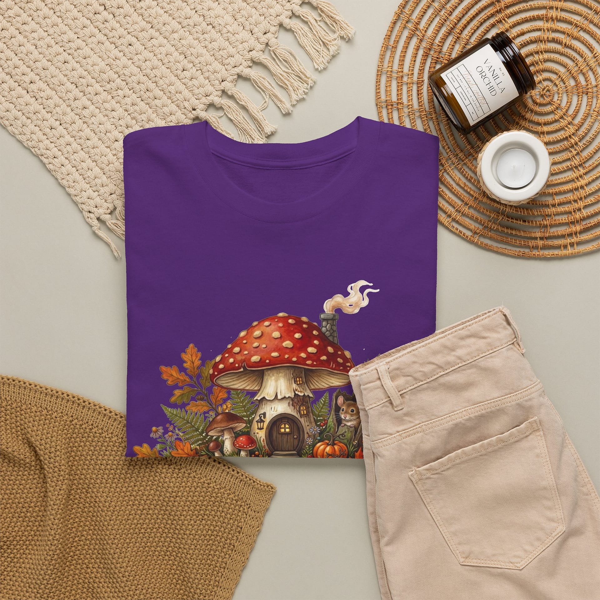 Mushroom Fairy House Tee — Autumn Woodland Cottage T‑Shirt - Image 28