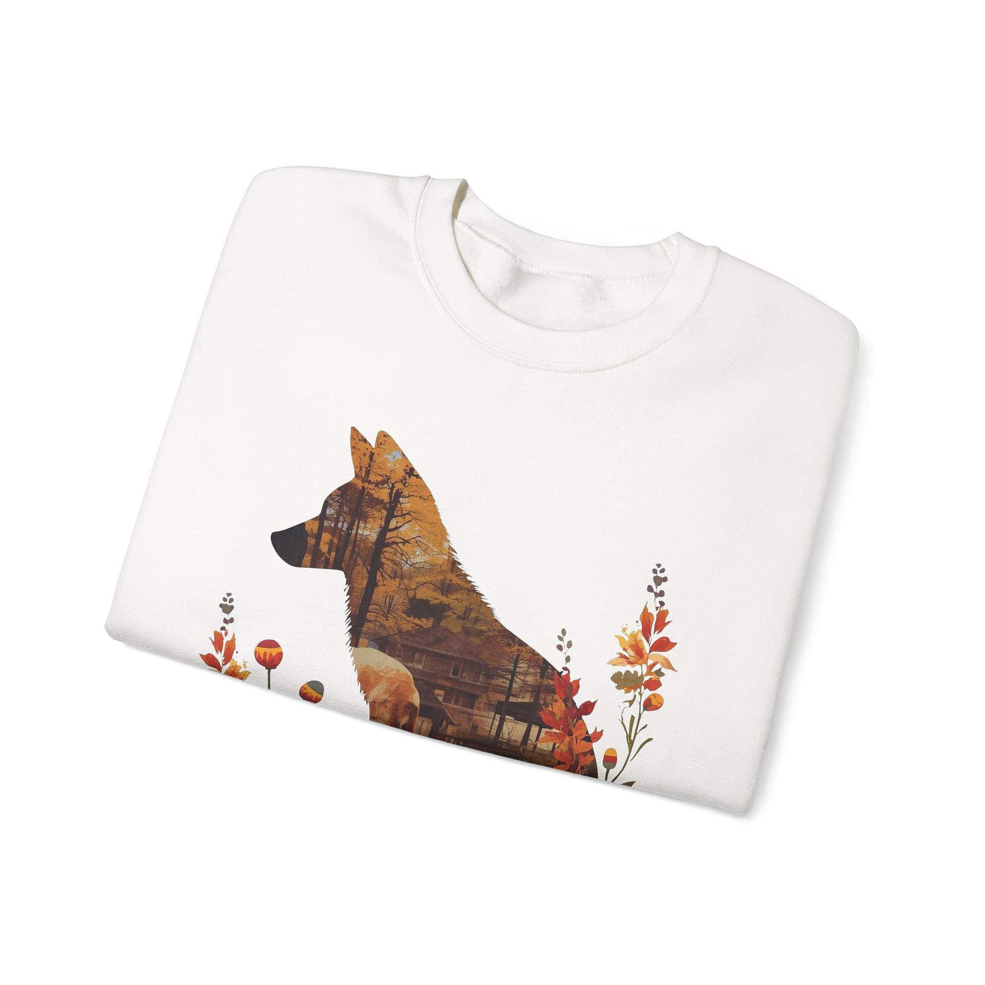 Fox Silhouette Autumn Crewneck Sweatshirt - Image 3