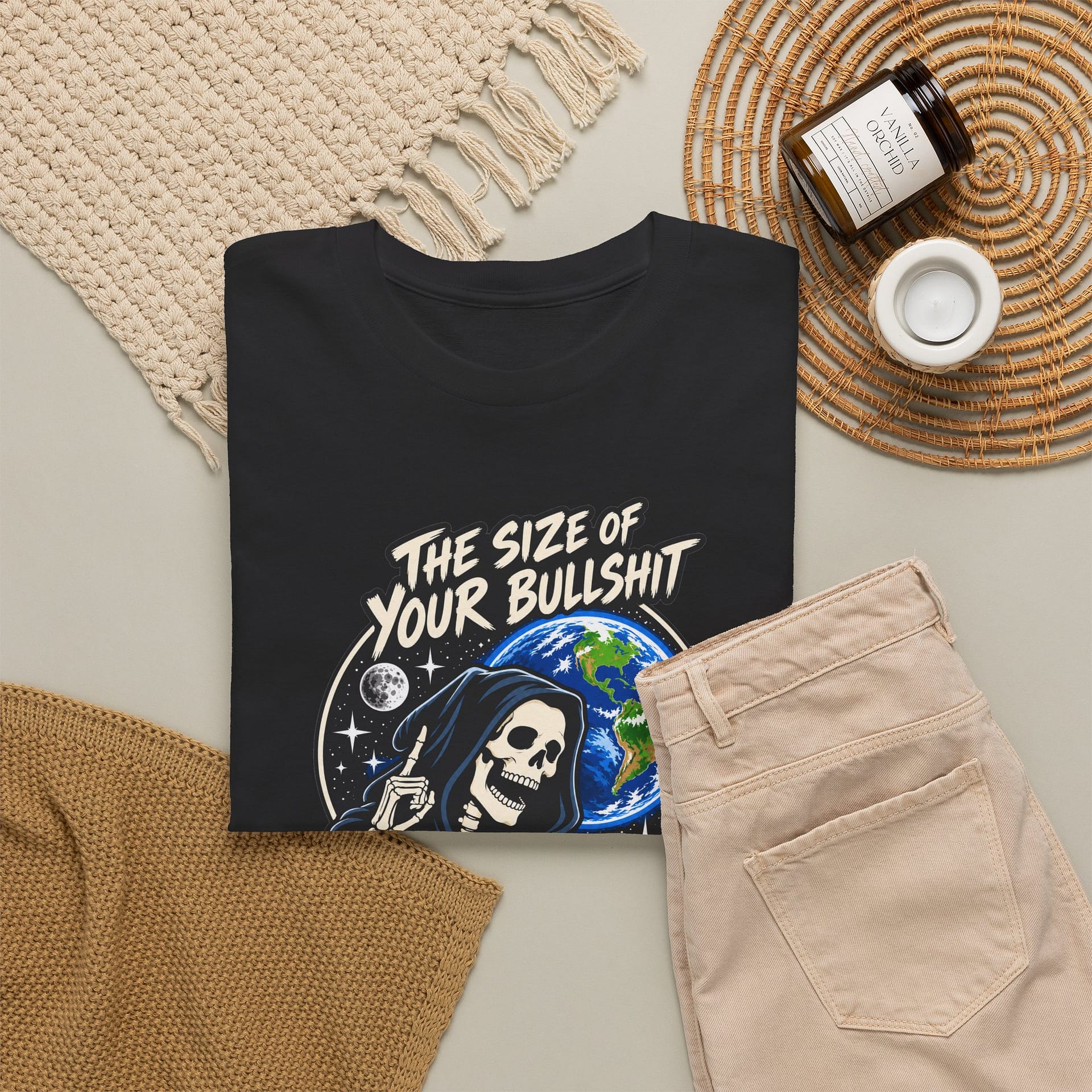 Grim Reaper Earth Graphic Tee