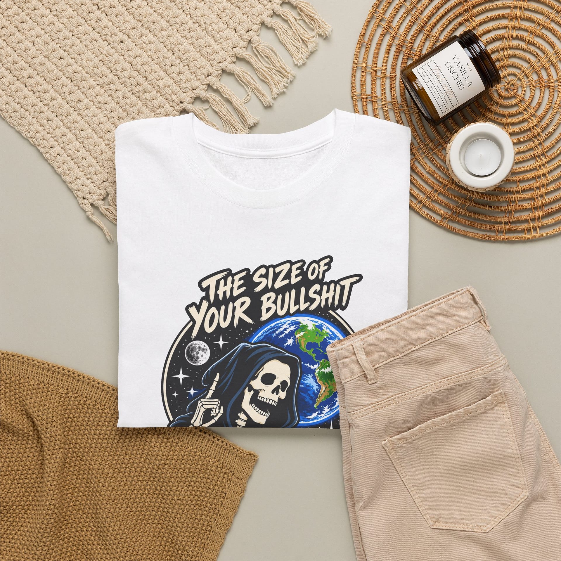 Grim Reaper Earth Graphic Tee